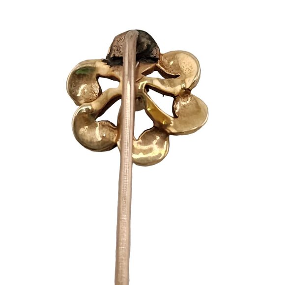 Vintage 18kt Gold & Pearl Stick Pin (A5279) - Picture 2 of 6